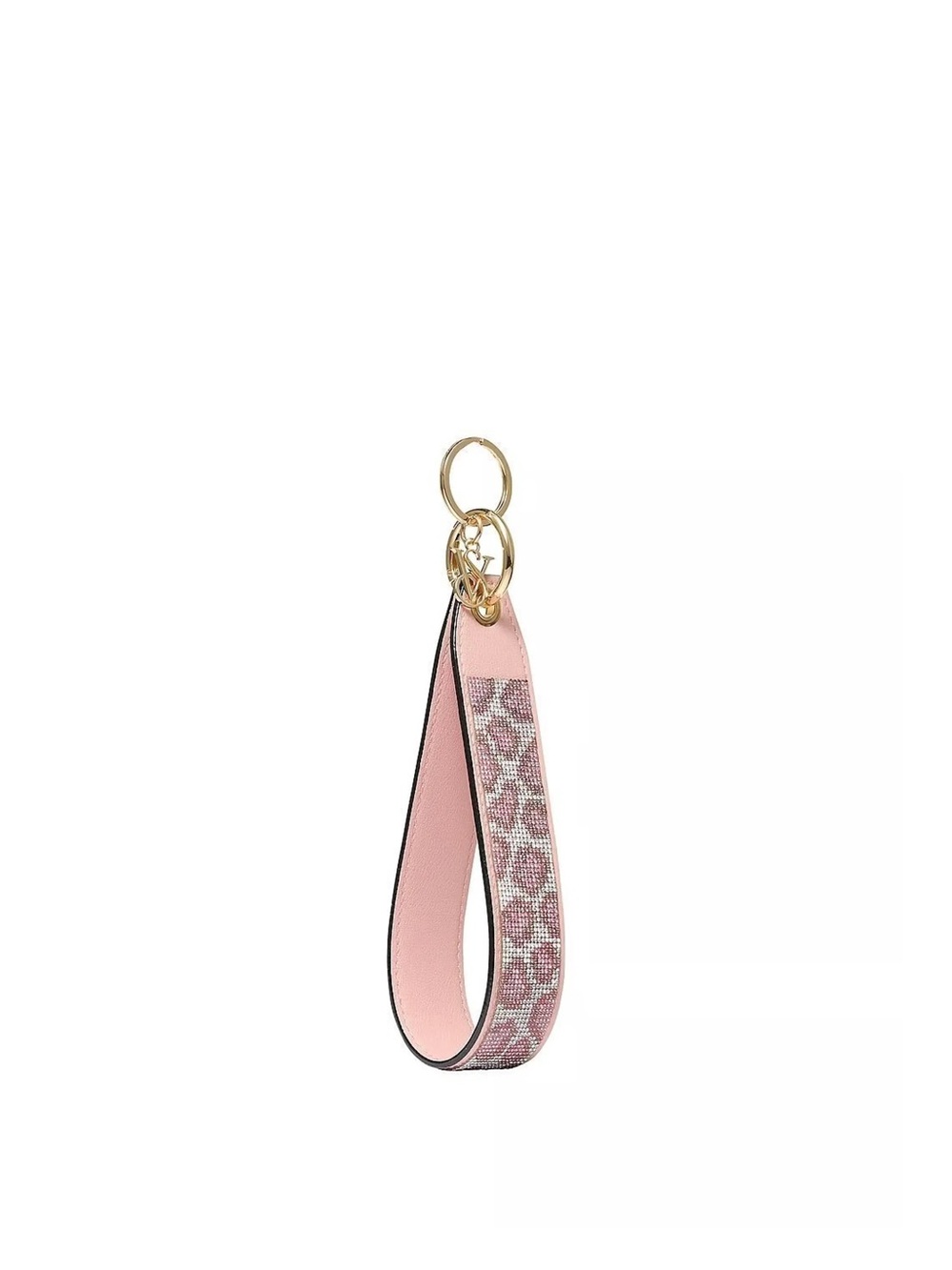 Victoria’s Secret VS Rhinestone Bling Pink Leopard Wristlet Keychain